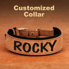 Personalized PU Leather Padded Dog Collar