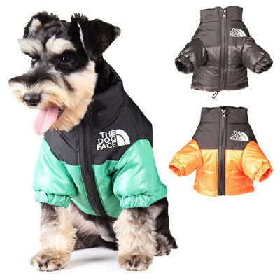 The Dog Face Warm Windproof Reflective dog coat